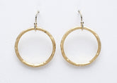 Simple gold hammered hoops - abigailheche